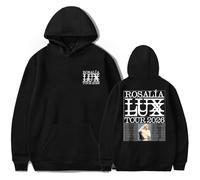 Rosalia Lux Tour 2026 - Sudadera con capucha de manga larga para mujer y hombre, a la moda, Negro, M