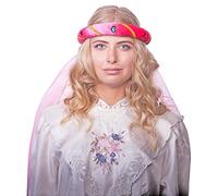 Rosalin - Diadema medieval para mujer, para disfraz de princesa o dama de castillo, color rosa