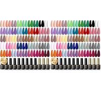ROSALIND 48 Pcs Esmalte Semipermanente, 45 Colores Pintauñas Semipermanentes Remojo con Base, Top Coat Brillante y Mate, Esmalte de Uñas Semipermanentes de Nude Verde Violeta Para (Paquete de 2)