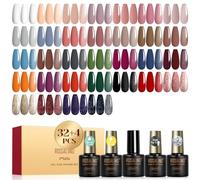 ROSALIND Esmaltes Semipermanentes Para Uñas, 36 Piezas Marrón Rojo Naranja Morado Colores Esmaltes Semipermanente Verde Azul Gris, UV/LED Pintauñas Semipermanentes Otoñales Invernales Manicure