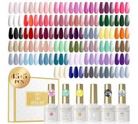 ROSALIND Esmaltes Semipermanentes Para Uñas, 50 Piezas Pintauñas Semipermanentes Rosa Verde Morado Azul Gris, Soak Off UV LED Esmaltes Semipermanente Nail Art Manicure Regalo