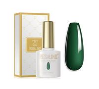 ROSALIND Esmaltes Semipermanentes Verde Colores 15ml Esmaltes Permanentes Para Uñas UV LED Manicura Semipermanente Para Uñas Pintauñas Gel