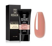 ROSALIND Extensión Poligel para Uñas 60ml Melón UV LED Rápida Construcción Poly Uñas Gel para Principiantes, Profesionales y Salones, DIY Nail Art Extensión Gel Acrílico