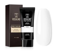 ROSALIND Gel Uñas, 80ml Blanco Poly Nail Gel para Uñas Rápido Extensión | UV/LED Rápido Extensión Acrigel para Principiantes, Profesionales y Salón Nail Art
