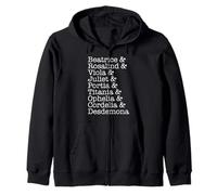 Rosalind & Ophelia & Portia Cordelia Shakespeare Mujeres Meme Sudadera con Capucha