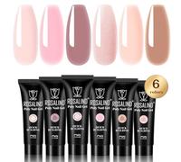 ROSALIND Poligel Para Extensión de Uñas, UV LED Poly Nail Gel Para Principiantes y Profesionales, Salón de Manicura, 6pcs 10ml Gel Constructor Nail Art