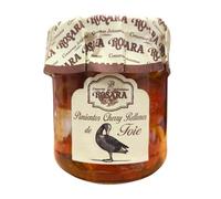 Rosara Pimiento Rojo Cherry Relleno de Foie - Tarro de Cristal 212 gr, 10-12 Piezas, Aperitivo Gourmet Listo para Comer, Conservas Gourmet