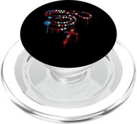 Rosario católico de la bandera americana PopSockets PopGrip para MagSafe