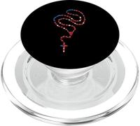 Rosario católico de la bandera americana PopSockets PopGrip para MagSafe
