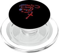 Rosario católico de la bandera americana PopSockets PopGrip para MagSafe