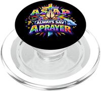 Rosario Cristiano con Cruz arcoíris Always Say A Prayer PopSockets PopGrip para MagSafe