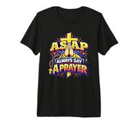 Rosario Cruz Cristiana Rezando Manos Siempre Di Una Oración Camiseta Premium