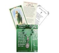 Rosario de San Judas - Tarjeta de oración laminada de San Judas, tarjeta de oración del Señor - Rosario de San Judas de una década, juego de tarjetas católicas - San Judas Tadeo Rosario patrón de la