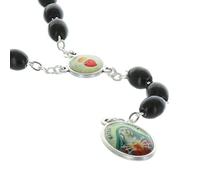 Rosario madera granos negros, las cinco llagas de Cristo - Rosario madera - Culto cristiano de Madera, Madera