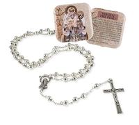 Rosario metal Virgen del Pino con caja metalica 3x1x50 cm