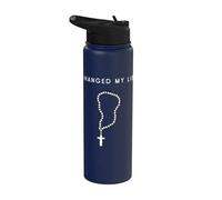 Rosario minimalista con cadena religiosa cristiana Changed My Life Stainless Steel Insulated Water Bottle