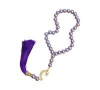 Rosario musulmán con 33 cuentas de cristal para oración religiosa y práctica espiritual