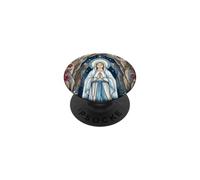 Rosario Nuestra Señora de Lourdes Beata Madre María Católica PopSockets PopGrip Adhesivo