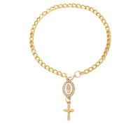 Rosario para volante, espejo retrovisor, rosario para colgar en el espejo del coche, accesorio de visión trasera cruzada, rosario para carros