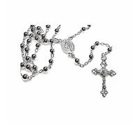 Rosario plata Ley 925m 60cm. cadena bolas 4mm.