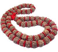 Rosario Rudraksha Japa Mala, de gran tamaño, 18 mm, oración Kantha Mala, Panchmukhi, 5 Mukhi, 54+1, collar de cuentas auténticas del Himalaya, auténtico, nepalí, Rudraksha Mala, adornos de meditación