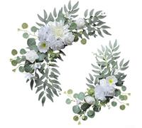 Rosas artificiales, 25 unidades, flores falsas blancas para ramo de boda, centros de mesa de novia, decoración del hogar, tallos de plástico de 7.1 pulgadas