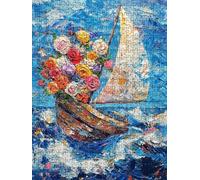 Rosas del Mar Puzzle 4000 Piezas, Rompecabezas Adultos Puzzle, Desafiante Puzzles de Decoración Juego de, Entretenimiento Juego Educativo para Toda la Familia, para Regalo Decoración BXHZW7-187