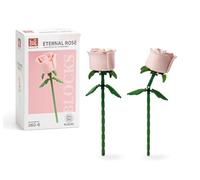Rosas Eternas de Bloques de Construcción Pack 2, Flores Rosas para Montar, Rosa Eterna, Kit Manualidades Adultos, Regalo Mujer, San Valentín, Aniversario, Compatible con Flores Lego Flowers Botanicals