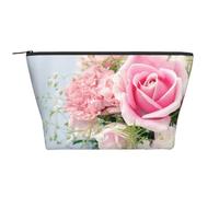 Rosas Flores Rosadas, Bolsa de artículos de tocador Bolsa de Maquillaje Bolsa de cosméticos Bolsa de artículos de tocador de Viaje portátil