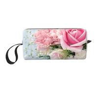 Rosas Flores Rosadas, Bolsa de Maquillaje Bolsa de cosméticos Bolsa de artículos de tocador de Viaje portátil Bolsa de Maquillaje