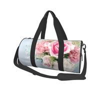 Rosas Flores Rosadas, Bolsa de Viaje de Gran Capacidad, Bolso Redondo, Bolsa de Viaje Deportiva, Bolsa de Mano, Bolsa de Fitness