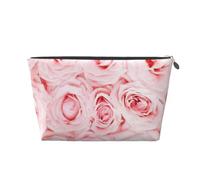 Rosas Frescas Rosadas Impresas, Bolsa de artículos de tocador Bolsa de Maquillaje Bolsa de cosméticos Bolsa de artículos de tocador de Viaje portátil