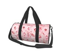 Rosas Frescas Rosadas Impresas, Bolsa de Viaje de Gran Capacidad, Bolso Redondo, Bolsa de Viaje Deportiva, Bolsa de Mano, Bolsa de Fitness