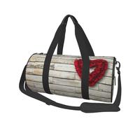 Rosas Rojas En Forma De Corazón Estampadas, Bolsa de Viaje de Gran Capacidad, Bolso Redondo, Bolsa de Viaje Deportiva, Bolsa de Mano, Bolsa de Fitness