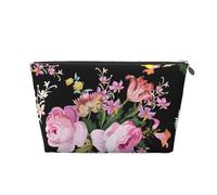 Rosas Rosadas Vintage En La Naturaleza Rosa, Bolsa de artículos de tocador Bolsa de Maquillaje Bolsa de cosméticos Bolsa de artículos de tocador de Viaje portátil
