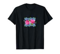 Rosas Rosadas y Flores no me Olvides Camiseta