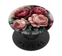 rosas vibrantes pétalos de rosa rebosantes de vida para niñas PopSockets PopGrip Adhesivo