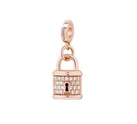 Rosato Joyería Charm Mujer en Plata PVD Rosé con Candado - Historias - RZ005, Plata