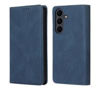 Rosbtib Funda para Samsung Galaxy S25 FE 5G con cierre magnético a prueba de golpes, funda protectora de piel sintética con tapa y 3 ranuras para tarjetas, funda para Samsung S25 FE, color azul océano
