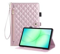 Rosbtib Funda para Samsung Galaxy Tab A11 Plus/A11+ 2025 de 11 pulgadas SM-X230/X235/X236, estilo cartera, piel sintética, con cremallera, ranura para tarjetas y función de soporte, para Galaxy Tab