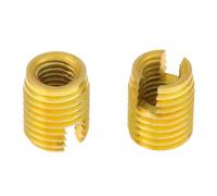 Rosca autorroscante, 10 piezas M3-M12 insertos roscados autorroscantes de acero inoxidable dorado(M3x0.5mm)