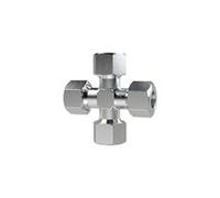 Rosca en cruz, diámetro exterior del tubo de 28 mm, PN 160, SW1 41, SW2 36, acero galvanizado