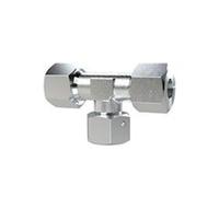 Rosca en T ajustable, cono de estanqueidad, giratorio 360°, tuerca M20 x 1,5 i, diámetro exterior del tubo de 12 mm, PN máx. 630 bar, acero galvanizado.