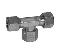 Rosca en T ajustable, cono de estanqueidad, tuerca M18 x 1,5 i, diámetro exterior del tubo de 12 mm, PN máx. 315 bar, acero inoxidable 1.4571