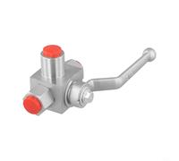 Rosca femenina hidráulica accionada manual M14*1.5 de la vávula de bola 3Way a la presión de trabajo clasificada de la barra de la construcción del acero de carbono M27*2 (M14*1.5-DN6)