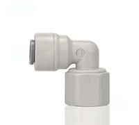 Rosca Hembra NPT de 1/4 '' - Tubo de OD de 1/4 '' Conector rápido de Agua de ósmosis inversa Codo de unión hermética Conexión de tubería de PE de Sellado Doble