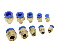 Rosca macho 1/8 ''1/4'' 3/8 ''1/2'' a tubo 4 6 8 10 12mm Empuje recto montaje neumático empuje for conectar aire(12MM 3/8")