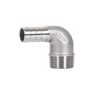 Rosca macho de 1/8-2 pulgadas x cola manguera púas, codo acero inoxidable 304, conector junta Pagoda for tubería agua para Agua, Conexión, Conversión(1I4-6mm)