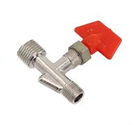 Rosca macho de la válvula de gas del compresor de aire, válvula de aguja de tubo de junta neumática que ofrece un ajuste preciso del flujo de aire y resistencia a las fugas (A)