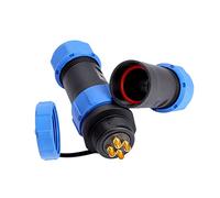 Rosca Macho Hembra Panel Metal Alambre de aviación, SP21 IP68 2/3/4/5/7/9/12pin Impermeable Aviación Enchufe Cable Enchufe Conector en línea, Conector de cable Kit de surtido de enchufes(4pin)